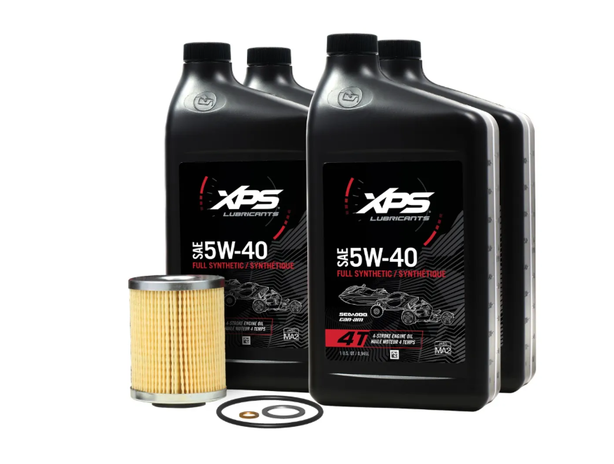 Can-Am XPS 4T 5W-40 Full Synthetic Oil Change Kit for Rotax 900 ACE engine SKU 9779489