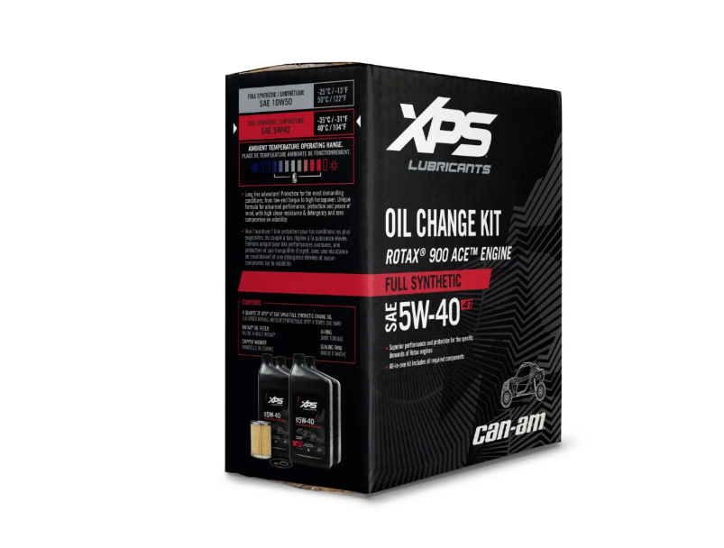 Can-Am XPS 4T 5W-40 Full Synthetic Oil Change Kit for Rotax 900 ACE engine SKU 9779489