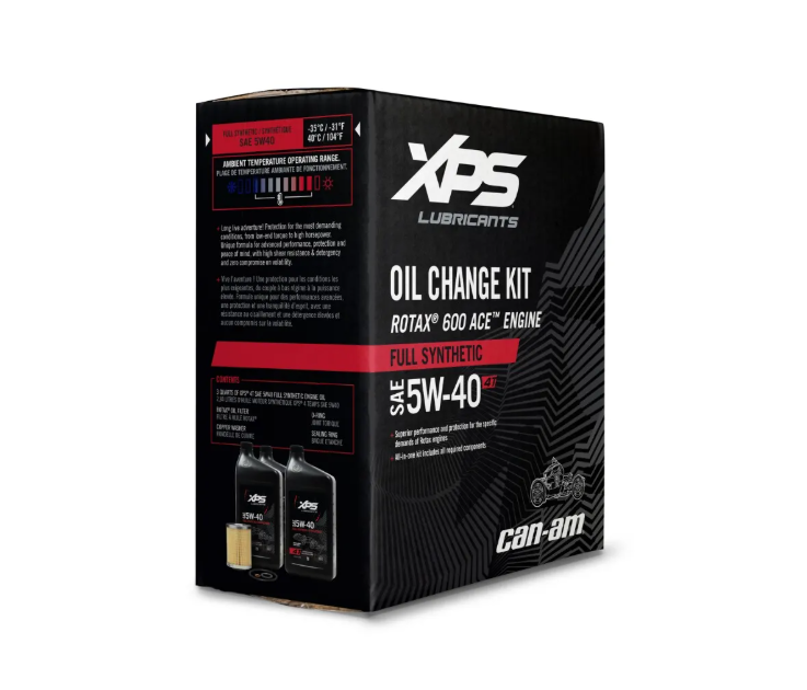 Can-Am XPS 4T 5W-40 Full Synthetic Oil Change Kit for Rotax 600 CC engine SKU 9779490