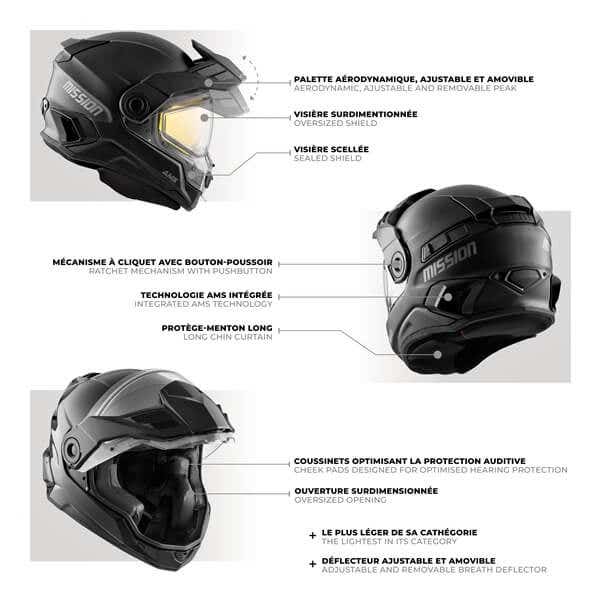 CKX Mission AMS Electric Helmet - Solid