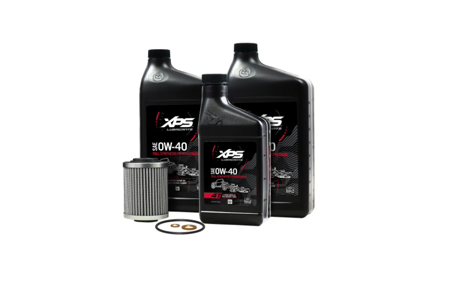 Ski-Doo XPS 4T 0W-40 Synthetic Oil Change Kit for Rotax 600 ACE engine SKU 9779253