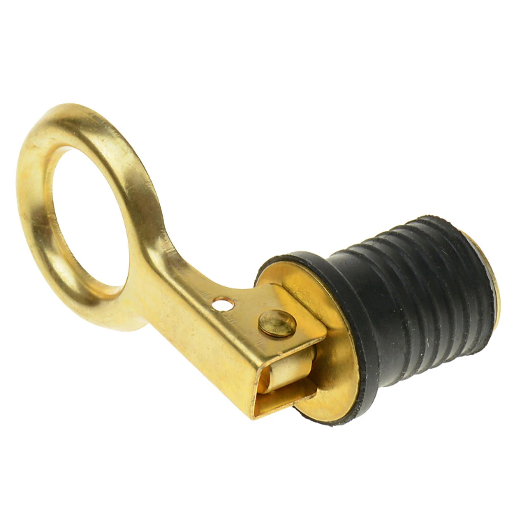 Brass Snap Handle Drain Plug 1"