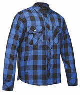 UNIK Men's Armored Zip & Snap Plaid Flannel Shirt Jacket