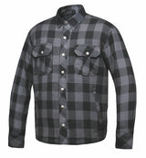UNIK Men's Armored Zip & Snap Plaid Flannel Shirt Jacket