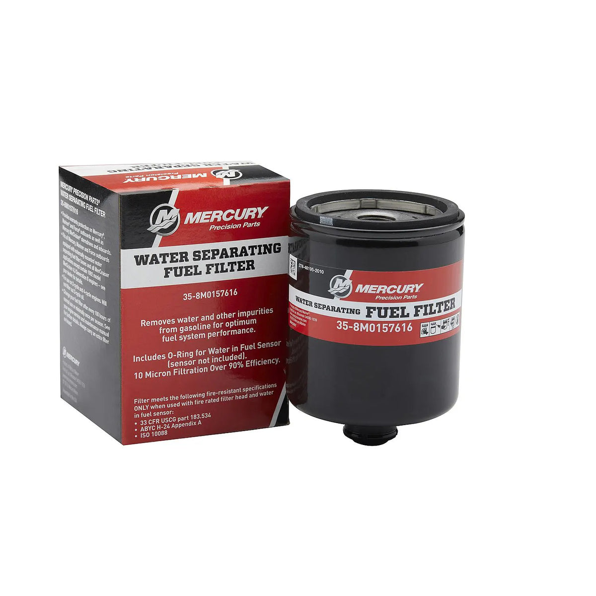 Mercury Water Separating Fuel Filter for Select L6 and 5.7L V10 300-425hp Verado Outboards - 8M0157616