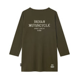 Indian Motorcycle Women's Stencil Logo Henley Long Sleeve Tee