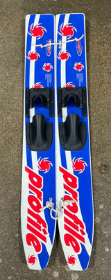 New Nash Sports Profile 47" Youth Trainer Vintage Wooden Water Skis with Rope